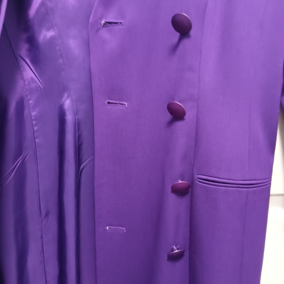 CLEARANCE SALE!!  Vintage Purple Double-Breasted Coat Dress - Picture 9 of 14